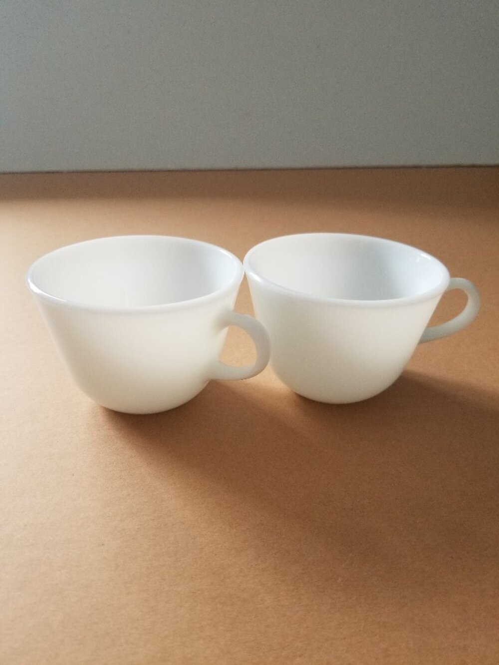 Vintage Pyrex Coffee‎ Cup Milk Glass MCM Set of 2